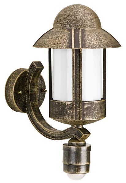 Wandleuchte Typ Nr. 1842 - Farbe: braun-messing, mit BWM für 1 x Lampe, E27