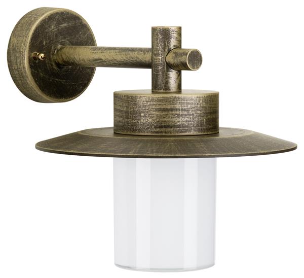 Wandleuchte Typ Nr. 1852 - Farbe: braun-messing, für 1 x QA55 - 57W, E27