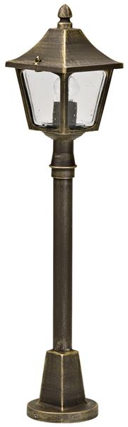 Wegeleuchte Typ Nr. 4128 - Farbe: braun-messing, für 1 x Lampe, E27