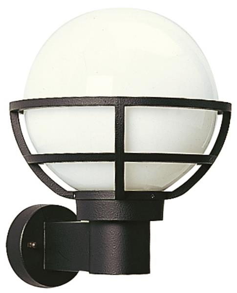 Wandleuchte Typ Nr. 0612 - Farbe: schwarz, für 1 x Lampe, E27
