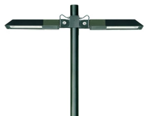 Vario-Mastaufsatzleuchte Typ Nr. 0844 - Optik Flächenstrahler - Farbe: schwarz,