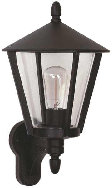 Wandleuchte Typ Nr. 1814 - Farbe: schwarz, für 1 x Lampe, E27