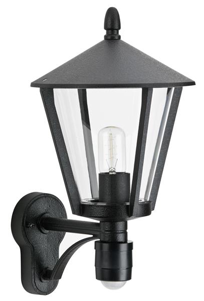 Wandleuchte Typ Nr. 1815 - Farbe: schwarz, mit BWM für 1 x Lampe, E27