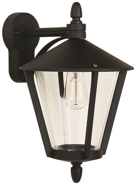 Wandleuchte Typ Nr. 1816 - Farbe: schwarz, für 1 x Lampe, E27