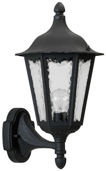 Wandleuchte Typ Nr. 1818 - Farbe: schwarz, für 1 x Lampe, E27