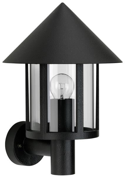 Wandleuchte Typ Nr. 1824 - Farbe: schwarz, für 1 x Lampe, E27
