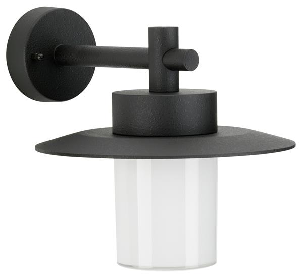 Wandleuchte Typ Nr. 1852 - Farbe: schwarz, für 1 x QA55 - 57W, E27