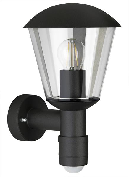 Wandleuchte Typ Nr. 1855 - Farbe: schwarz, mit BWM für 1 x Lampe, E27