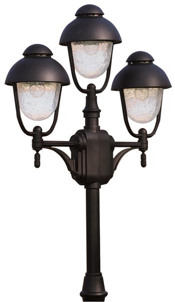 Mastleuchte 3-fl. Typ Nr. 2041 - Farbe: schwarz, für 3 x Lampe, E27*** ACHTUNG: