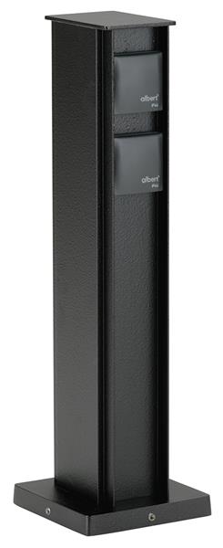 Steckdosensäule Typ Nr. 2106 - 4-fach, Farbe: schwarz