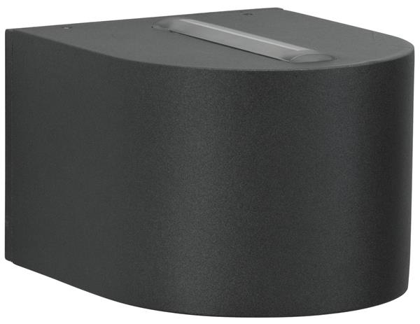 Wandstrahler Typ Nr. 2338 - 2-seitig - Alu schwarz, eng/eng, für 2 x LED 3 W