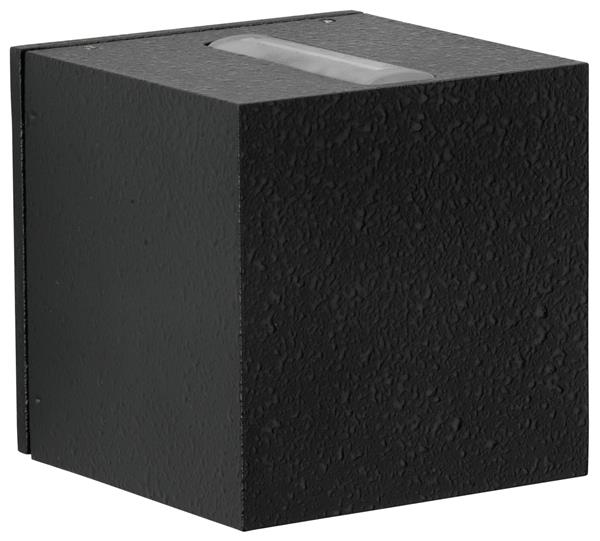 Wandstrahler Typ Nr. 2371 - 2-seitig - Farbe: schwarz, eng/breit, mit 2 x LED 3