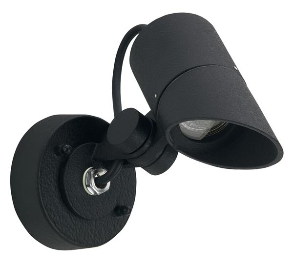 Wandstrahler Typ Nr. 2391 - Farbe: schwarz, für 1 x PAR 16 - 50 W, GU10
