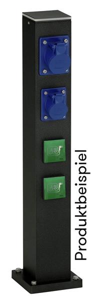 Energiesäule leer Typ Nr. 4407, bis zu 5 Einsätzen - Farbe: schwarz,