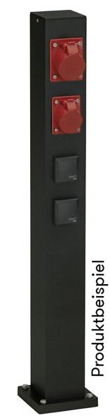 Energiesäule leer Typ Nr. 4409, bis zu 7 Einsätzen - Farbe: schwarz,