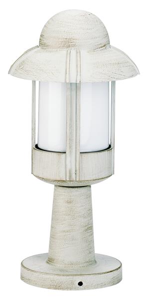 Sockelleuchte Typ Nr. 0530 - Farbe: weiß-gold, für 1 x Lampe, E27