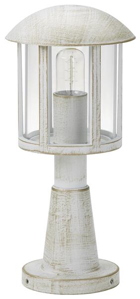 Sockelleuchte Typ Nr. 0542 - Farbe: weiß-gold, für 1 x Lampe, E27