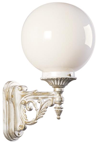 Wandleuchte Typ Nr. 0609 - Farbe: weiß-gold, für 1 x Lampe, E27