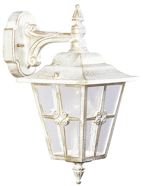 Wandleuchte Typ Nr. 1805 - Farbe: weiß-gold, für 1 x Lampe, E27