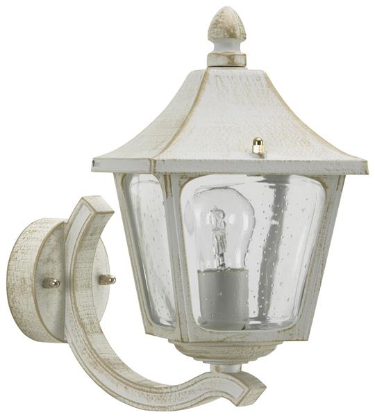 Wandleuchte Typ Nr. 1820 - Farbe: weiß-gold, für 1 x Lampe, E27