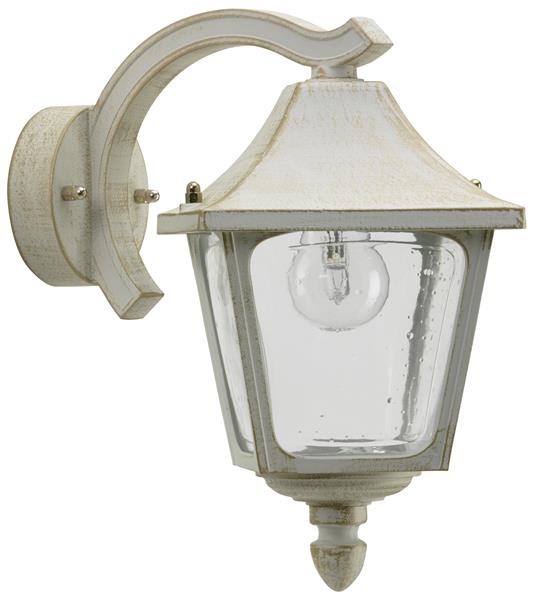 Wandleuchte Typ Nr. 1821 - Farbe: weiß-gold, für 1 x Lampe, E27