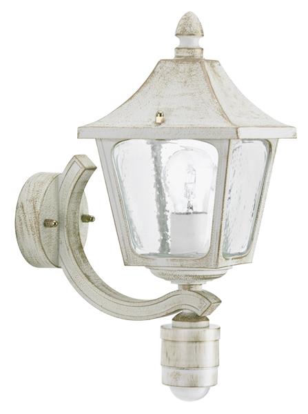 Wandleuchte Typ Nr. 1822 - Farbe: weiß-gold, mit BWM für 1 x Lampe, E27