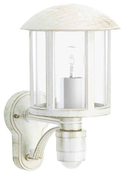 Wandleuchte Typ Nr. 1836 - Farbe: weiß-gold,  mit BWM für 1 x Lampe, E27