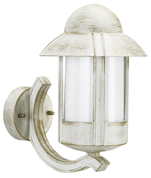 Wandleuchte Typ Nr. 1840 - Farbe: weiß-gold, für 1 x Lampe, E27