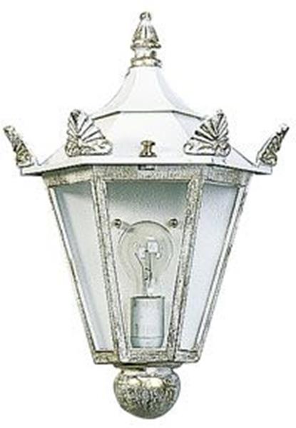 Wandleuchte Typ Nr. 3228 - Farbe: weiß-gold, für 1 x Lampe, E27