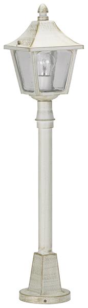 Wegeleuchte Typ Nr. 4128 - Farbe: weiß-gold, für 1 x Lampe, E27