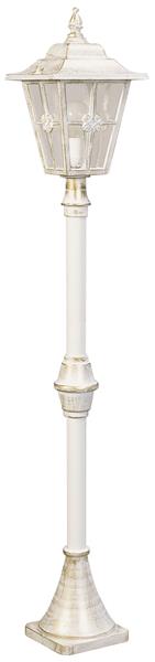 Wegeleuchte Typ Nr. 4136 - Farbe: weiß-gold, für 1 x Lampe, E27