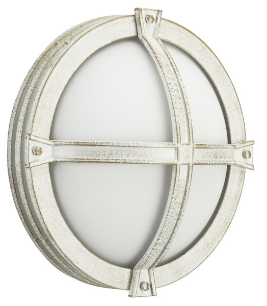 Wand- und Deckenleuchte Typ Nr. 6230 - Farbe: weiß-gold, für 1 x Lampe, E27