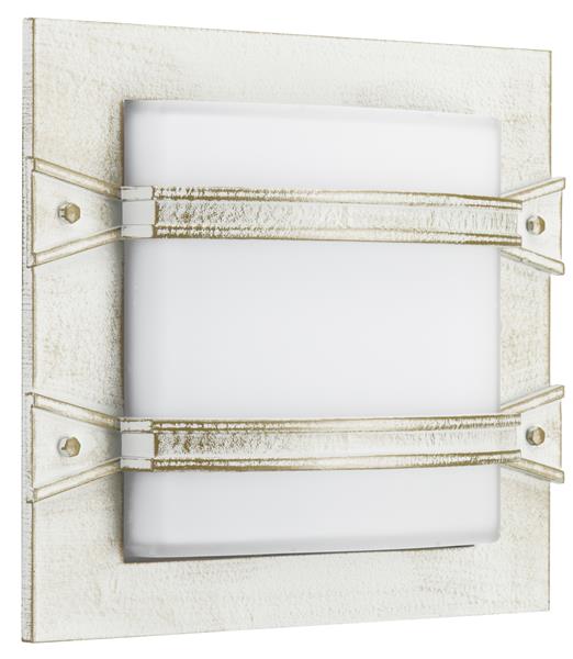 Wand- und Deckenleuchte Typ Nr. 6262 - Farbe: weiß-gold, für 1 x Lampe, E27