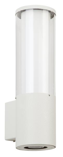 Wandleuchte Typ Nr. 0321 mit zus. Unterlicht - Farbe: weiß, für 1 x Lampe max. 2