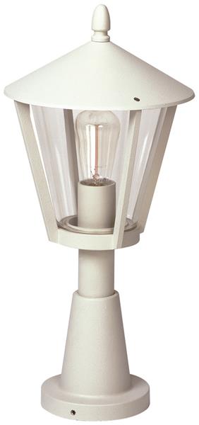 Sockelleuchte Typ Nr. 0529 - Farbe: weiß, für 1 x Lampe, E27