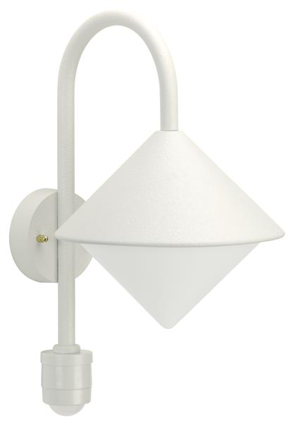 Wandleuchte Typ Nr. 0646 - Farbe: weiß, mit BWM für 1 x Lampe, E27
