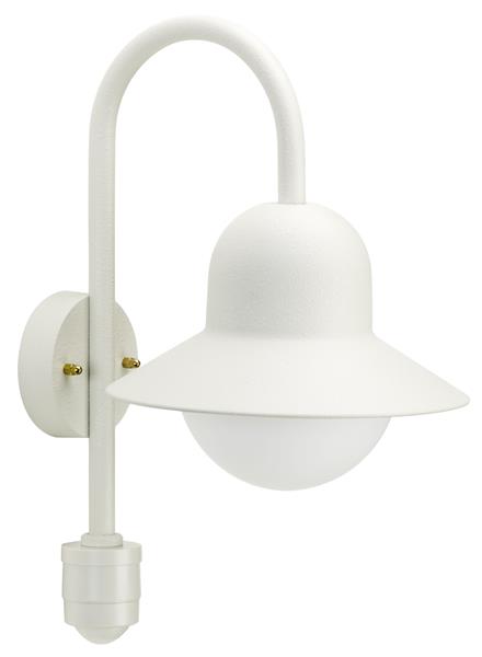 Wandleuchte Typ Nr. 0661 - Farbe: weiß, mit BWM für 1 x Lampe, E27