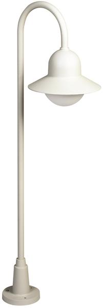 Wegeleuchte Typ Nr. 2005 - Farbe: weiß, für 1 x Lampe, E27