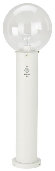 Pollerleuchte Typ Nr. 2010 - Farbe: weiß, mit BWM (2012)für 1 x Lampe, E27