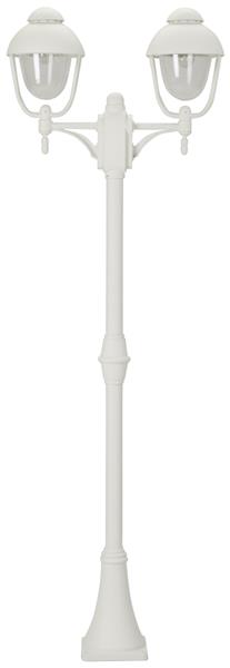 Mastleuchte 2-fl. Typ Nr. 2040 - Farbe: weiß, für 2 x Lampe, E27*** ACHTUNG: 2 P