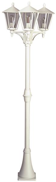 Mastleuchte 3-fl. Typ Nr. 2046 - Farbe: weiß, für 3 x Lampe, E27*** ACHTUNG: 2 P