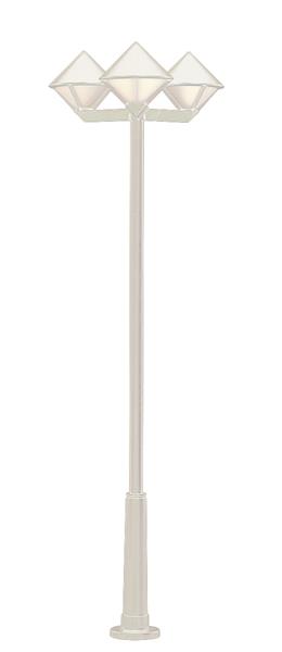 Mastleuchte 3-fl. Typ Nr. 2052 - Farbe: weiß, für 3 x Lampe, E27*** ACHTUNG: 2 P