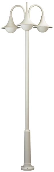 Mastleuchte 3-fl. Typ Nr. 2073 - Farbe: weiß, für 3 x Lampe, E27*** ACHTUNG: 2 P