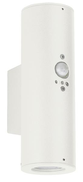 Wandstrahler Typ Nr. 2480 - 2-seitig mit Bewegungsmelder - Farbe: weiß 2-seitig