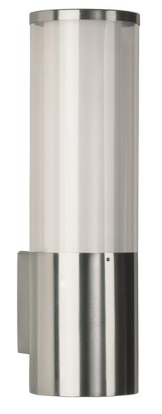 Wandleuchte Typ Nr. 0309 - Edelstahl, für 1 x Lampe max. 20 W, E27, 2 Ersatzgläs