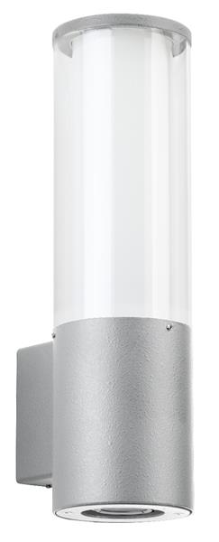 Wandleuchte Typ Nr. 0321 mit zus. Unterlicht - Farbe: Silber, für 1 x Lampe max.