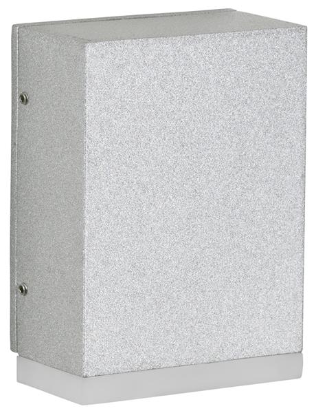 Wandleuchte Typ Nr. 0325 - Farbe: Silber, mit 1 x LED 3,2 W, 2 Ersatzgläser: 902