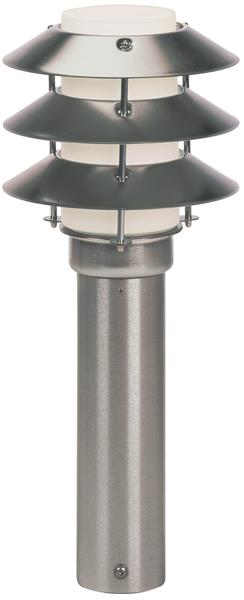 Sockelleuchte Typ Nr. 0500 - Edelstahl, für 1 x Lampe, E27