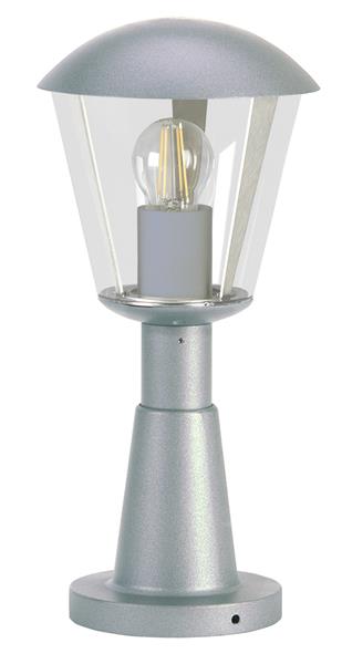 Sockelleuchte Typ Nr. 0554 - Farbe: silber, für 1 x Lampe, E27