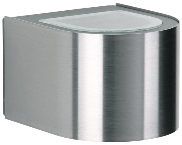 Wandstrahler Typ Nr. 2337 - 2-seitig - Edelstahl, breit/breit, mit 2 x LED 3 W